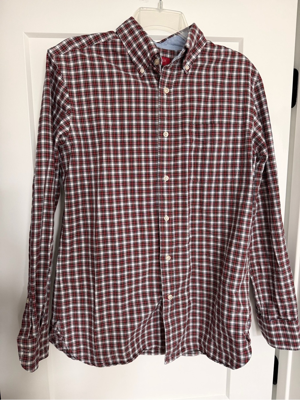 Daniel Cremieux Red and White Plaid Button-Down Shirt
